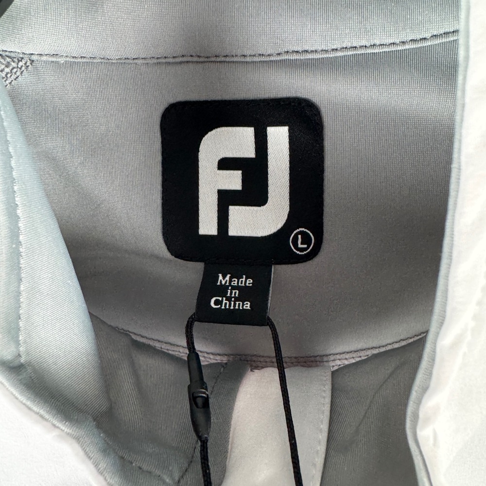 FootJoy Windtech Pullover Mens L White Gray Navy Rams Classic 2018 Golf New - Picture 8 of 16